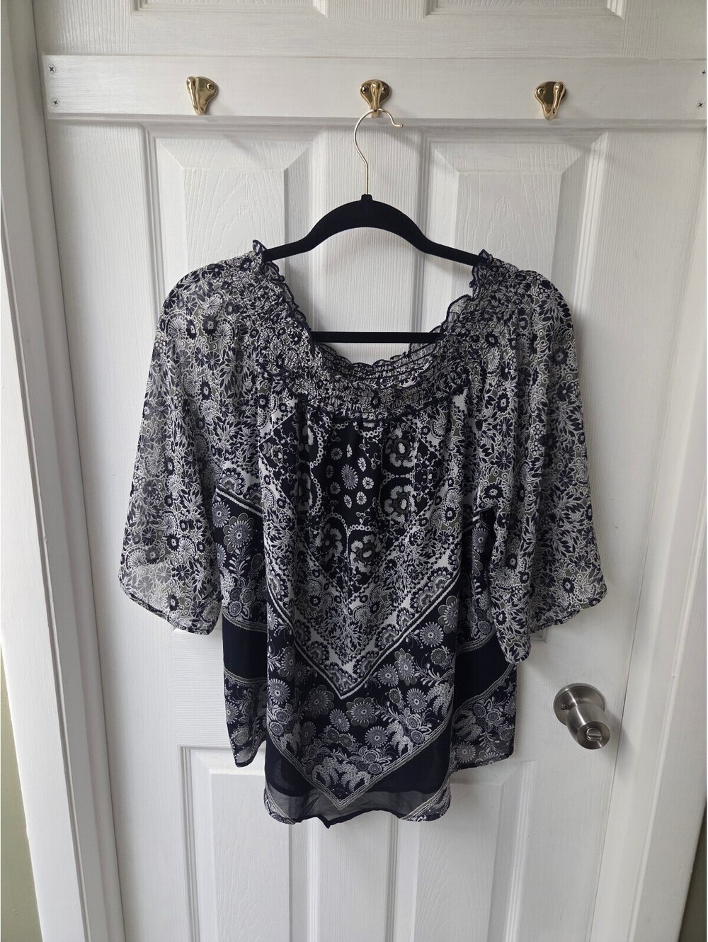 Westport Women's Large, Floral Pattern Polyester Blouse